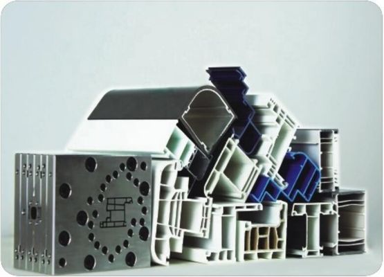 Προφίλ PVC που σχεδιάστηκαν από την AutoCAD για εξώθηση παραθύρων και θυρών σε ασημένιο φινίρισμα